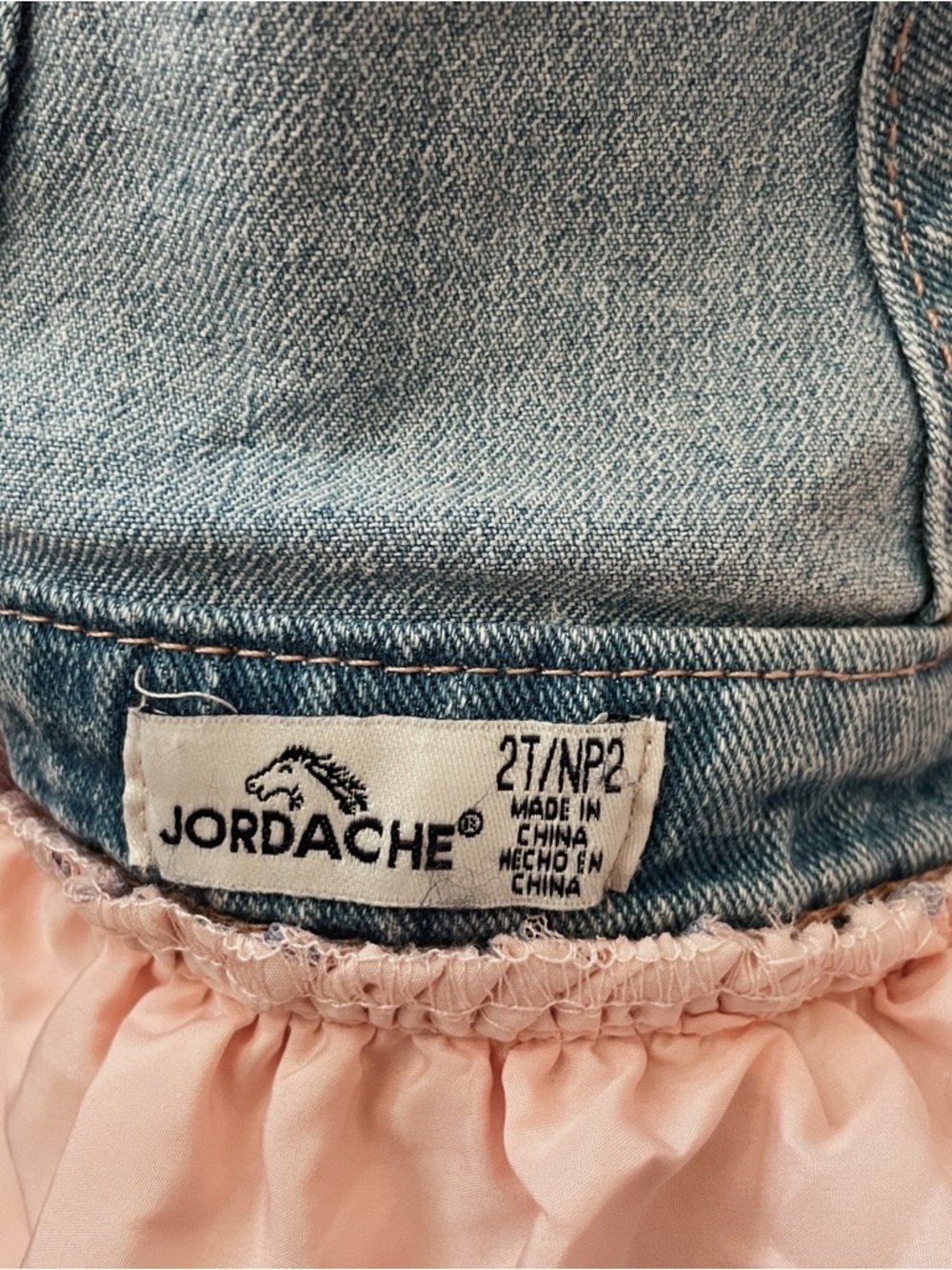 Jordache Toddler Dress Size 2T Blue Light Denim Overall A-Line Tutu Skirt Fairy - Picture 6 of 8